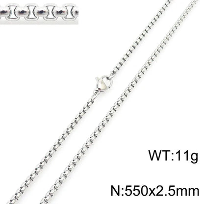 Simple Style Solid Color Titanium Steel Plating Necklace