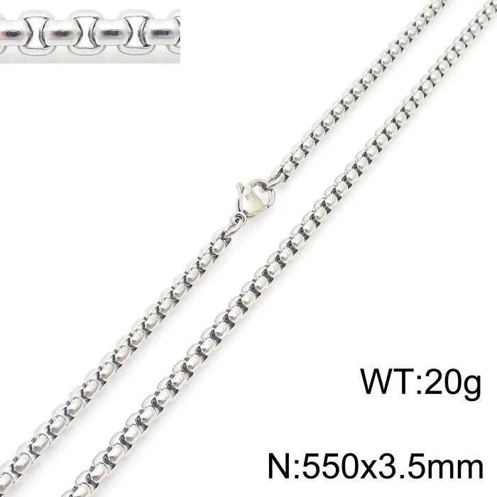 Simple Style Solid Color Titanium Steel Plating Necklace