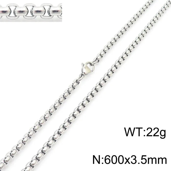 Simple Style Solid Color Titanium Steel Plating Necklace