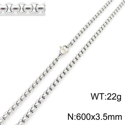 Simple Style Solid Color Titanium Steel Plating Necklace