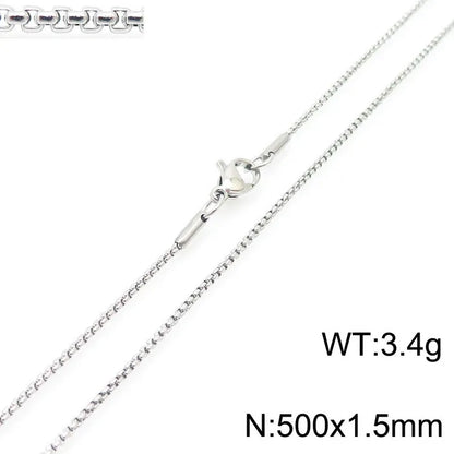 Simple Style Solid Color Titanium Steel Plating Necklace