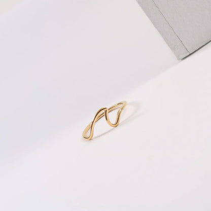 Simple Style Solid Color Titanium Steel Plating 18k Gold Plated Rings