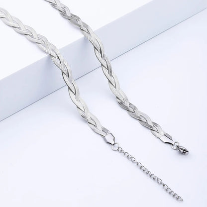 Simple Style Solid Color Titanium Steel Plating Unisex Necklace