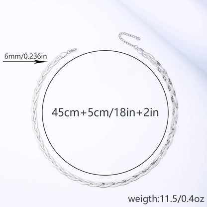 Simple Style Solid Color Titanium Steel Plating Unisex Necklace