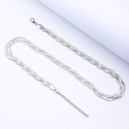 Simple Style Solid Color Titanium Steel Plating Unisex Necklace