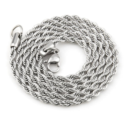 Simple Style Solid Color Titanium Steel Polishing Unisex Necklace