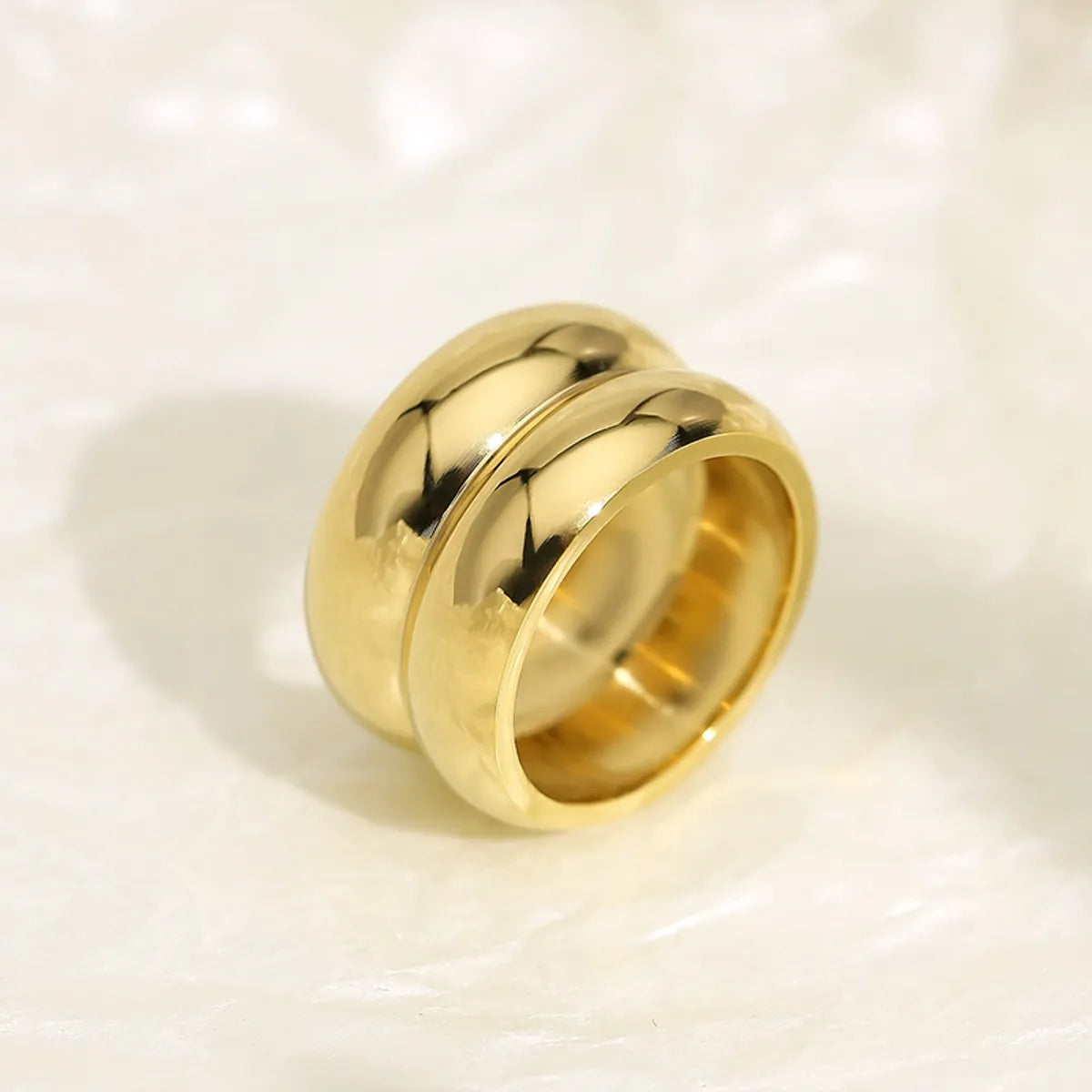 Simple Style Solid Color Titanium Steel Rings