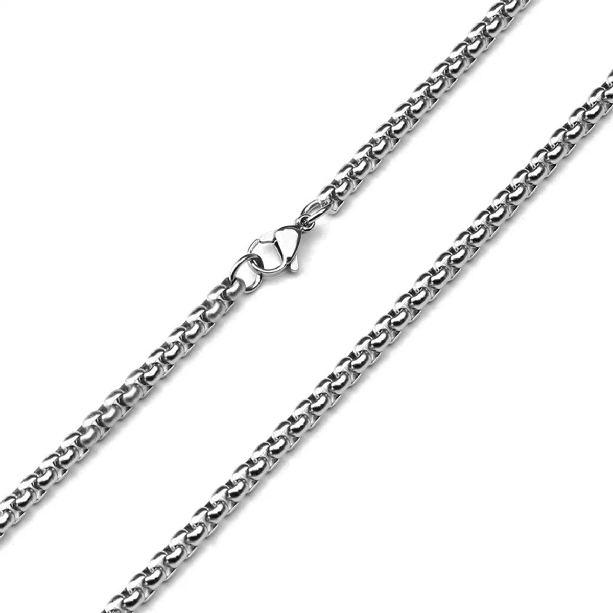 Simple Style Solid Color Titanium Steel Unisex Necklace