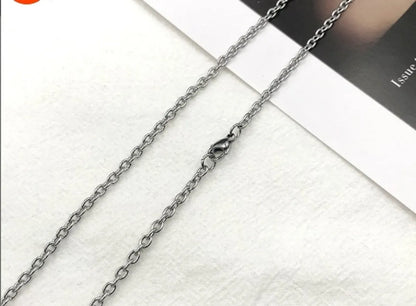 Simple Style Solid Color Titanium Steel Unisex Necklace