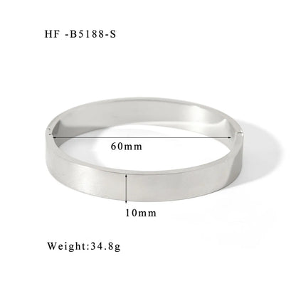 Simple Style Solid Color Titanium Steel Wholesale Bangle