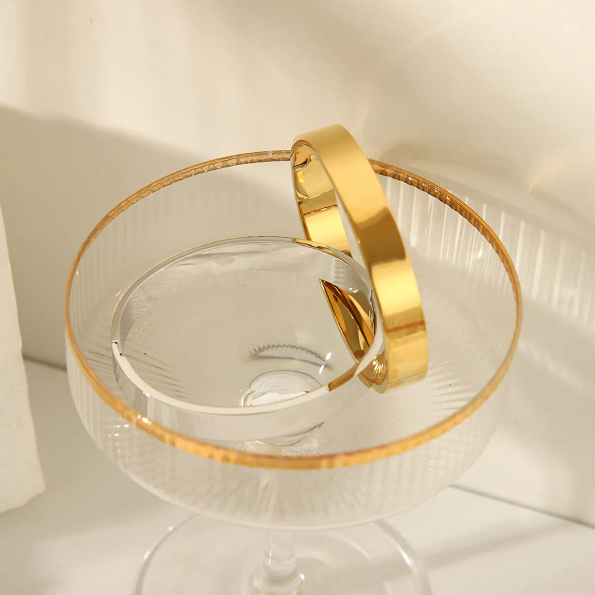 Simple Style Solid Color Titanium Steel Wholesale Bangle