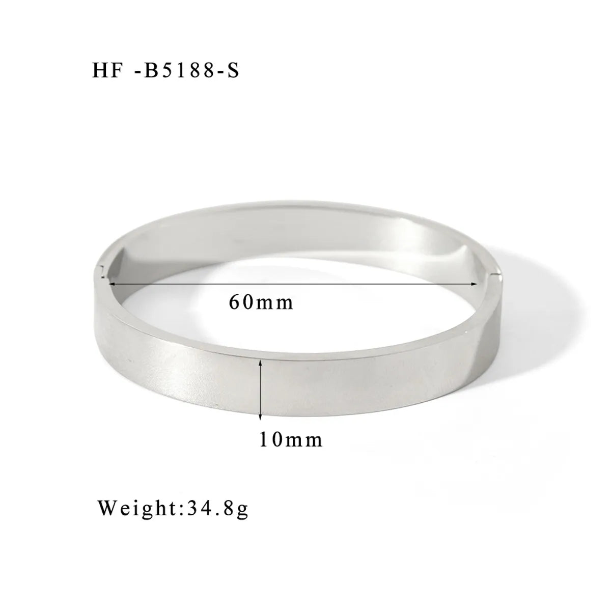 Simple Style Solid Color Titanium Steel Wholesale Bangle