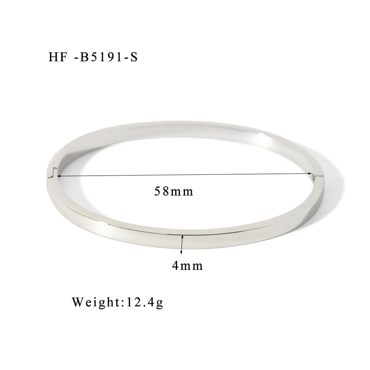 Simple Style Solid Color Titanium Steel Wholesale Bangle