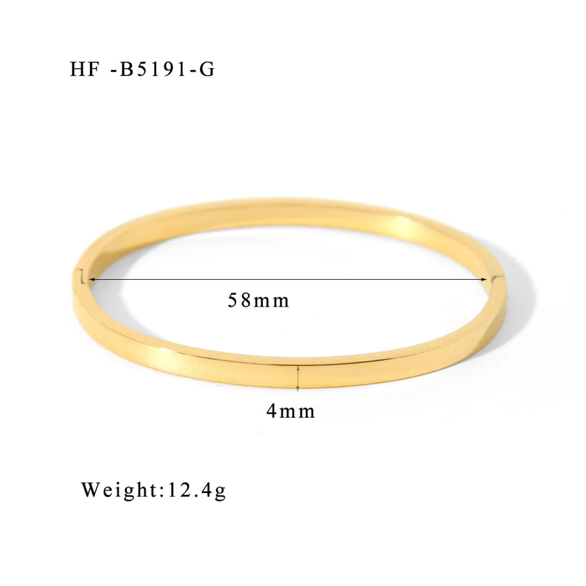 Simple Style Solid Color Titanium Steel Wholesale Bangle