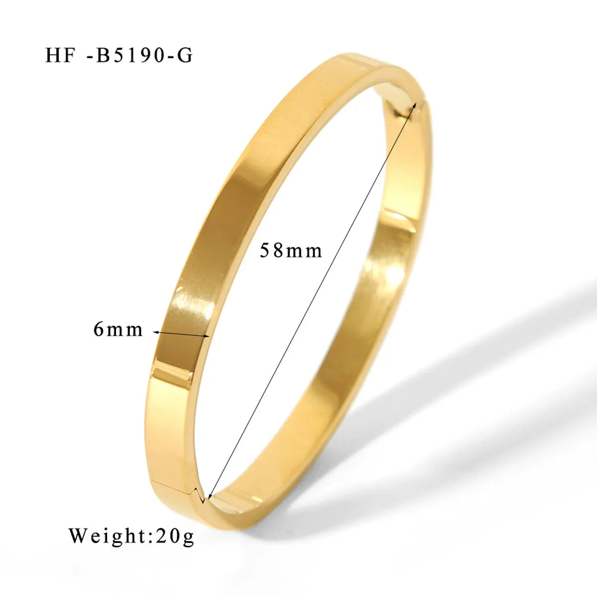 Simple Style Solid Color Titanium Steel Wholesale Bangle