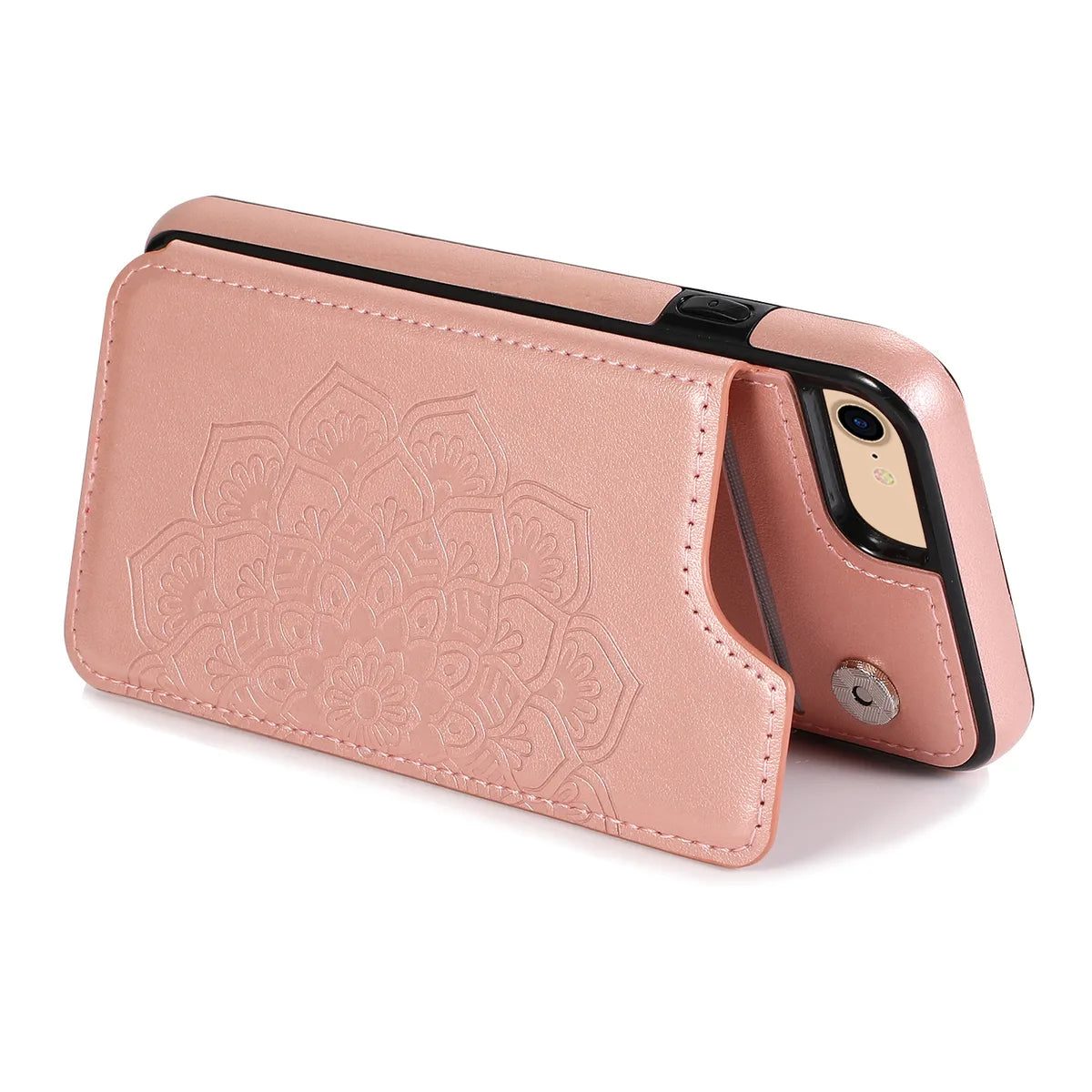 Simple Style Solid Color Tpu Pu Leather    Phone Cases