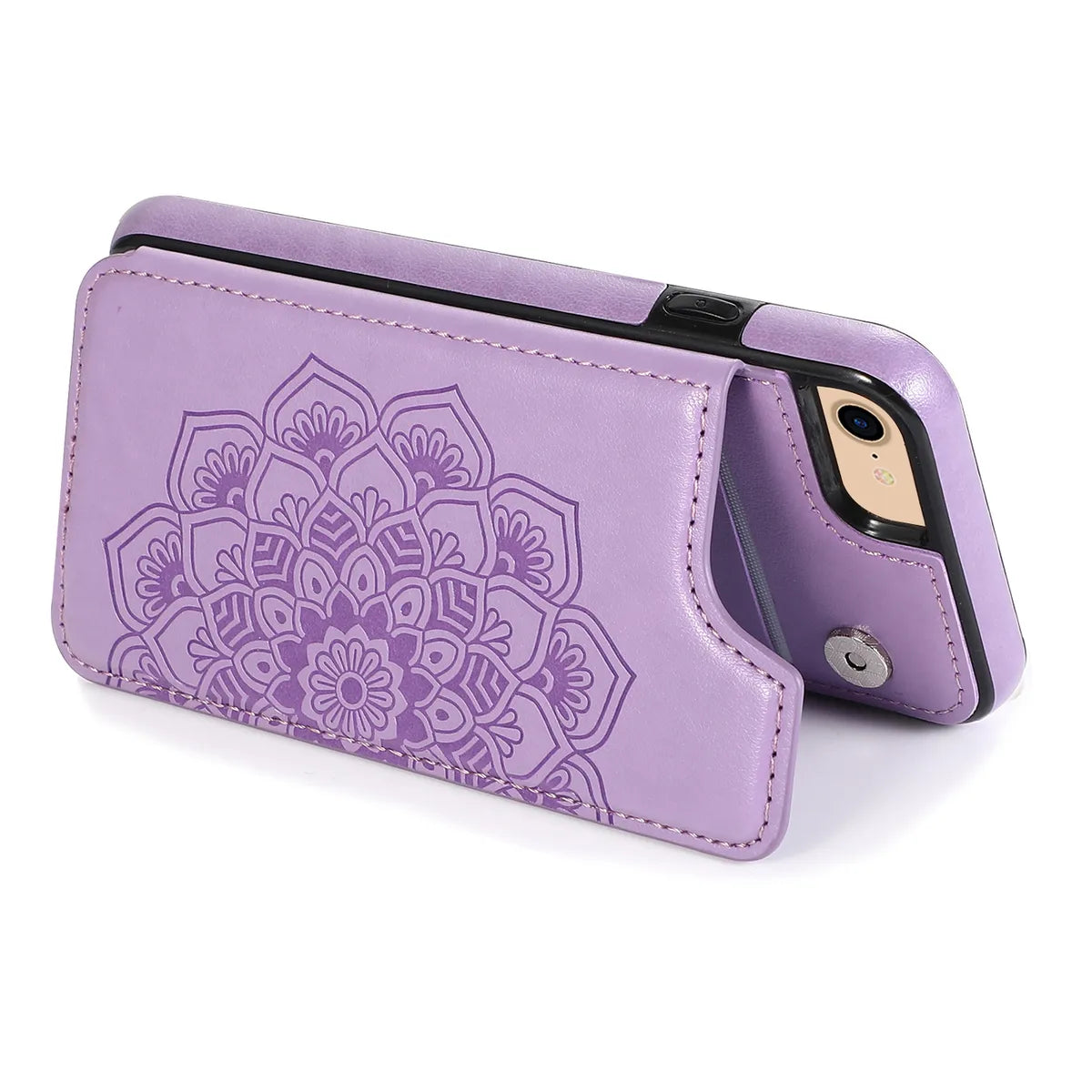 Simple Style Solid Color Tpu Pu Leather    Phone Cases