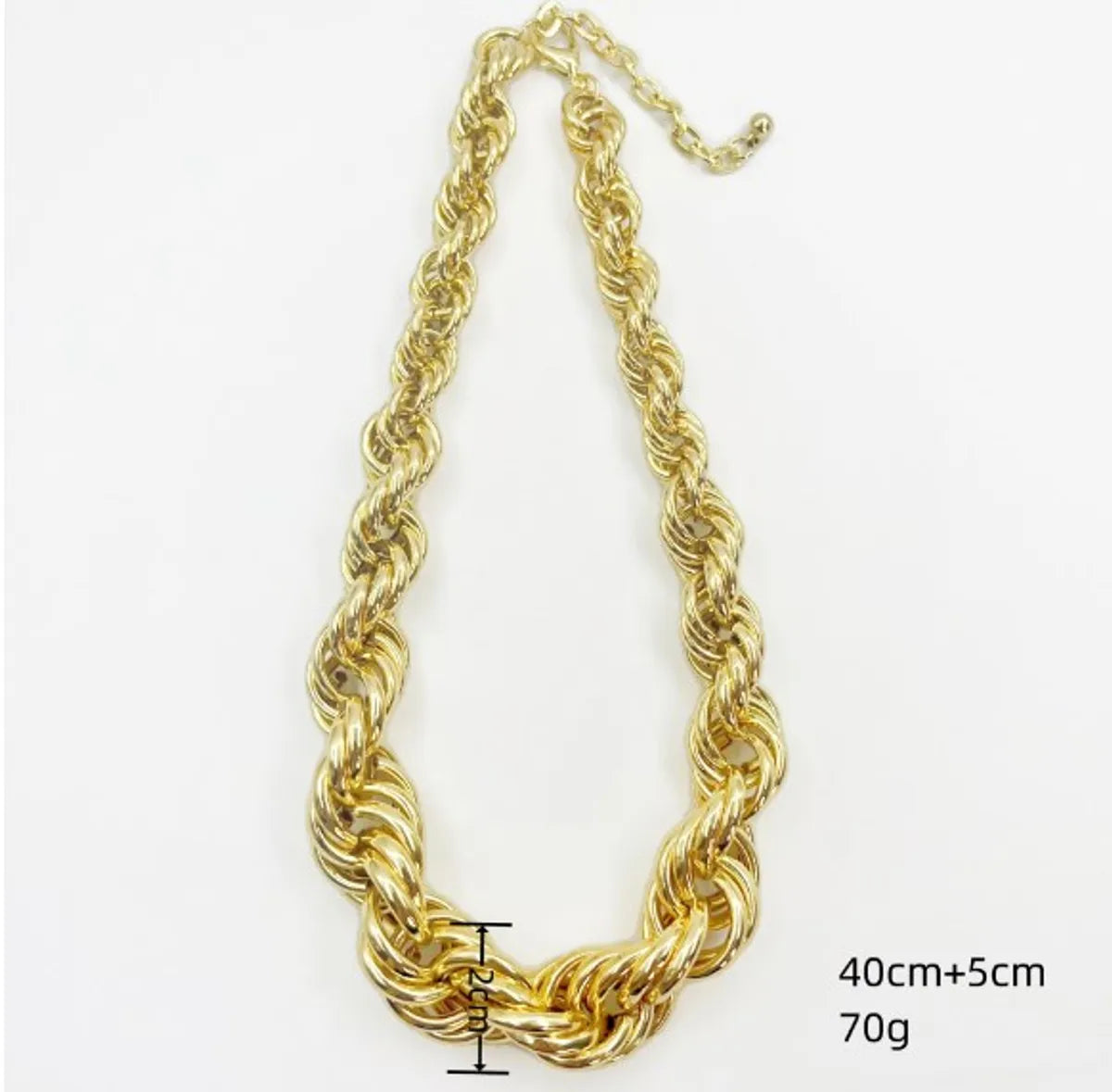 Simple Style Solid Color Twist Alloy Wholesale Necklace