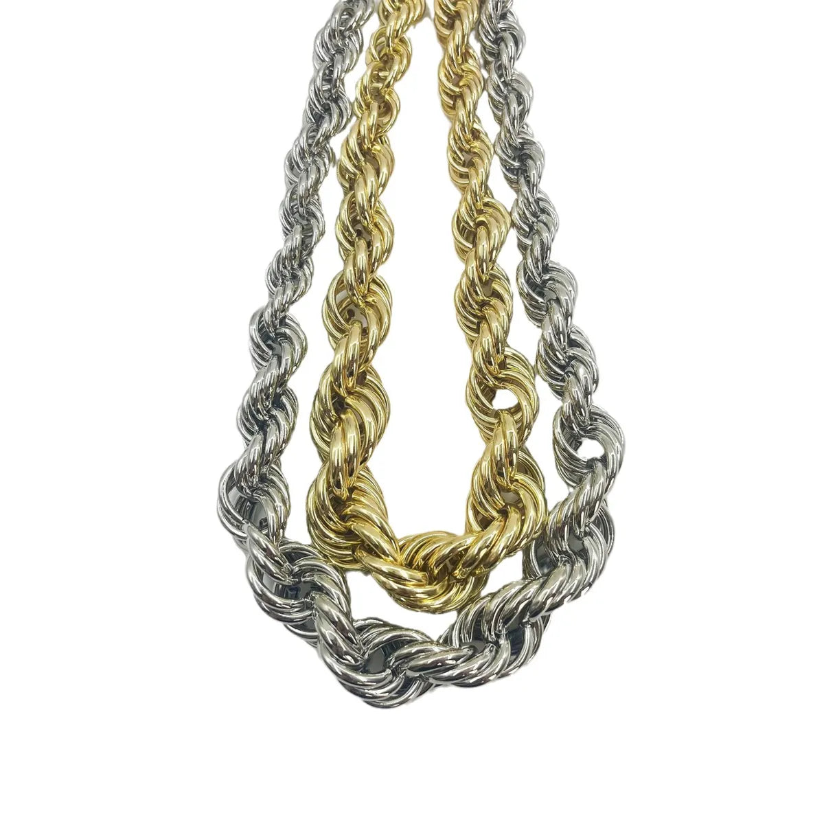 Simple Style Solid Color Twist Alloy Wholesale Necklace