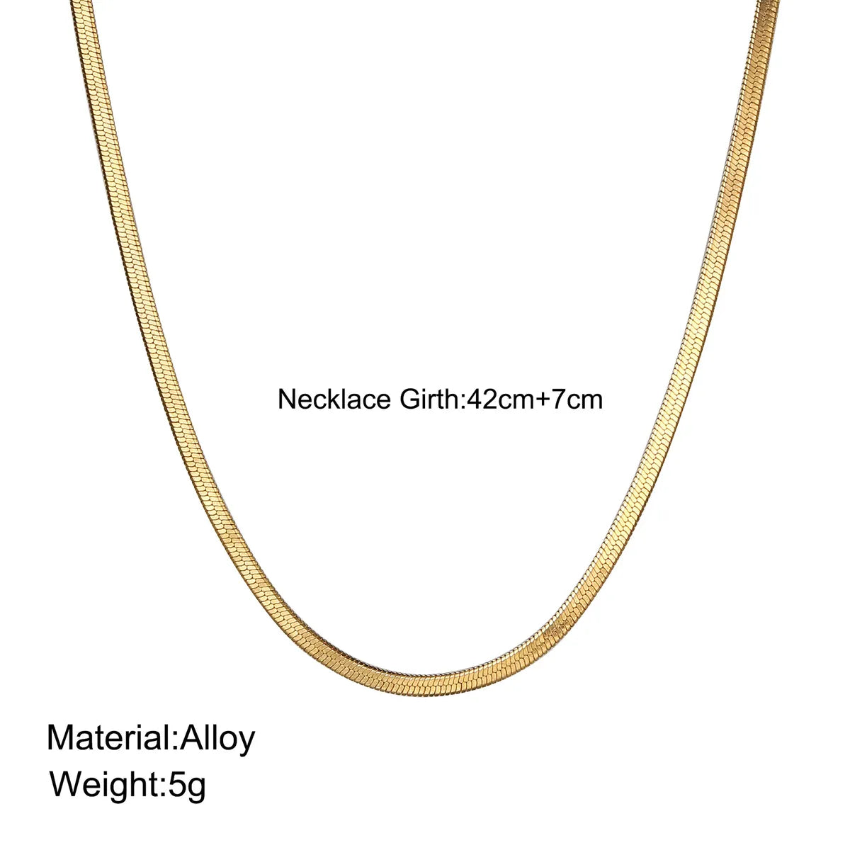 Simple Style Solid Color Zinc Alloy Plating Gold Plated Women'S Necklace