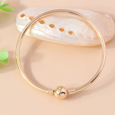 Simple Style Solid Color Zinc Alloy Women's Bangle