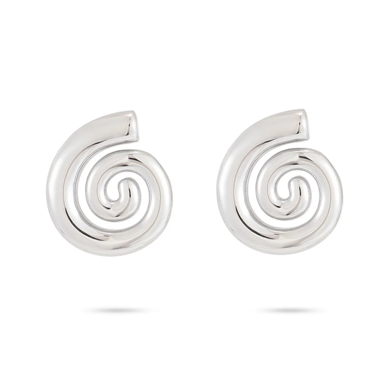 Simple Style Spiral Stainless Steel Ear Studs 1 Pair