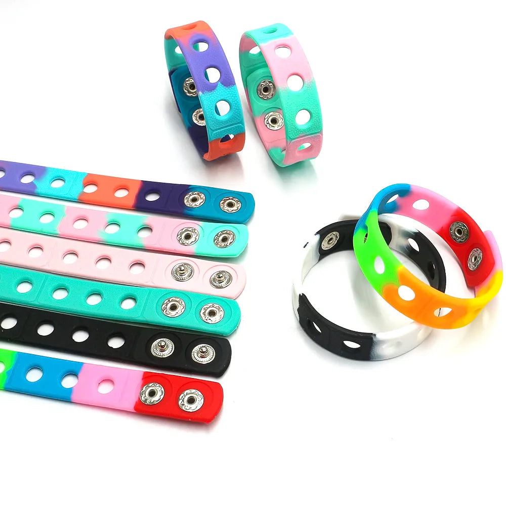 Simple Style Sports Geometric Silica Gel Unisex Wristband