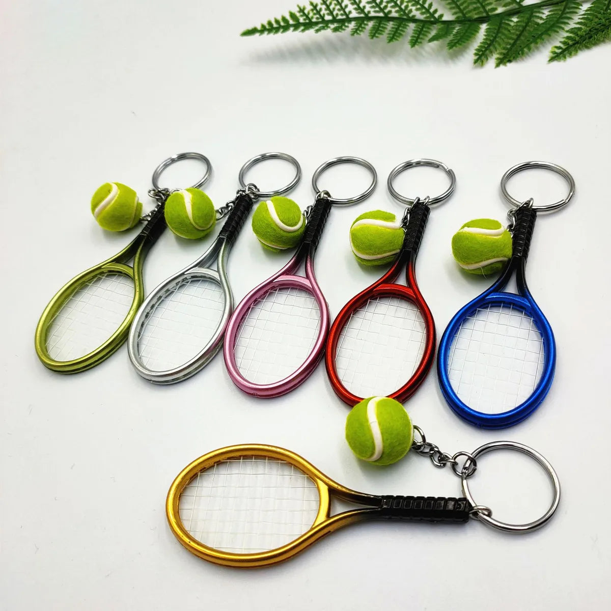 Simple Style Sports Tennis Racket Plastic Unisex Bag Pendant Keychain