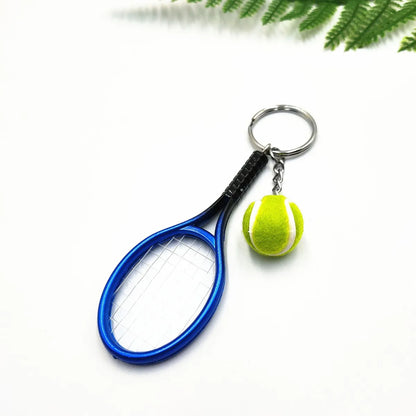 Simple Style Sports Tennis Racket Plastic Unisex Bag Pendant Keychain