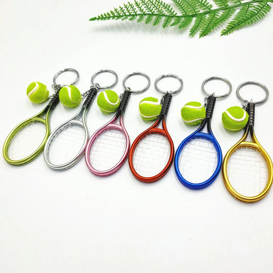 Simple Style Sports Tennis Racket Plastic Unisex Bag Pendant Keychain