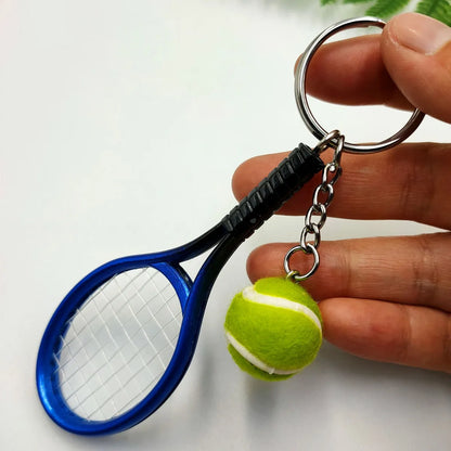 Simple Style Sports Tennis Racket Plastic Unisex Bag Pendant Keychain