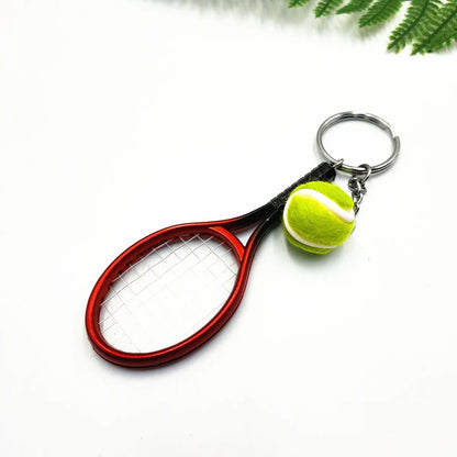 Simple Style Sports Tennis Racket Plastic Unisex Bag Pendant Keychain