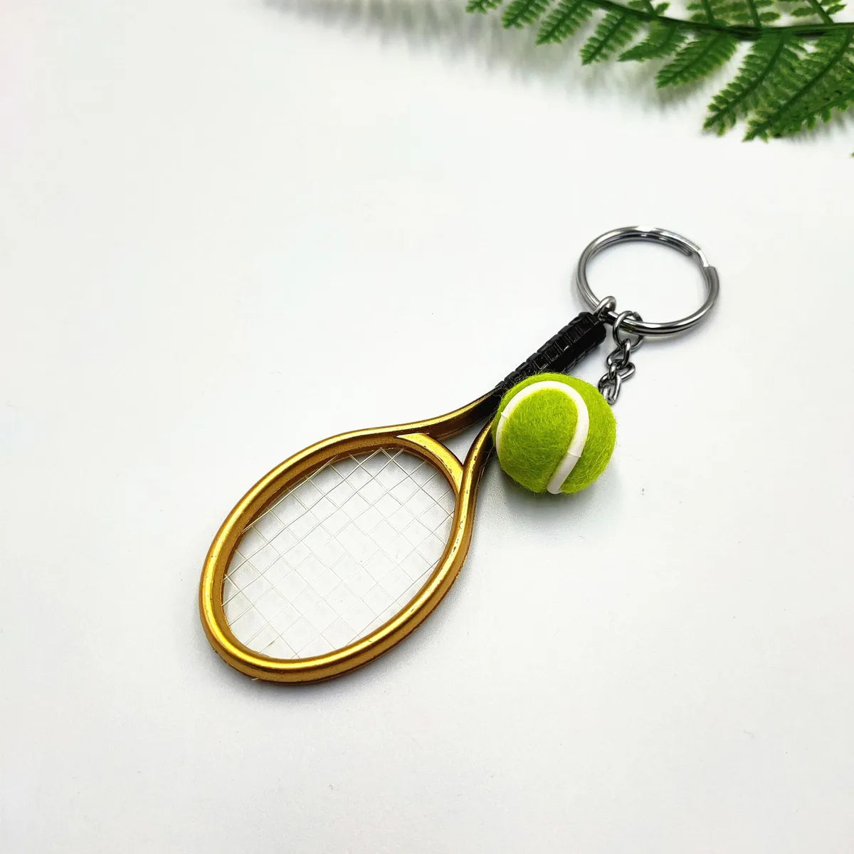 Simple Style Sports Tennis Racket Plastic Unisex Bag Pendant Keychain