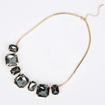 Simple Style Square Alloy Inlay Zircon Women'S Necklace