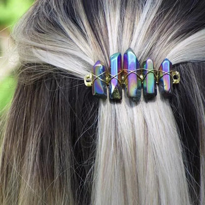 Simple Style Square Crystal Patchwork Hair Clip