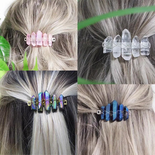 Simple Style Square Crystal Patchwork Hair Clip