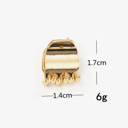 Simple Style Square Oval Heart Shape Metal Plating Hair Claws 1 Piece