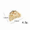 Simple Style Square Oval Heart Shape Metal Plating Hair Claws 1 Piece