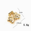 Simple Style Square Oval Heart Shape Metal Plating Hair Claws 1 Piece