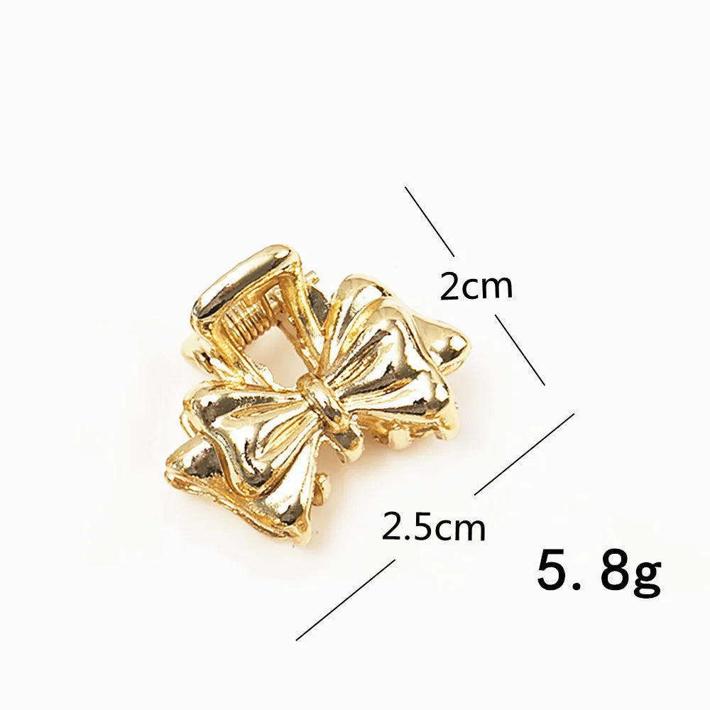 Simple Style Square Oval Heart Shape Metal Plating Hair Claws 1 Piece