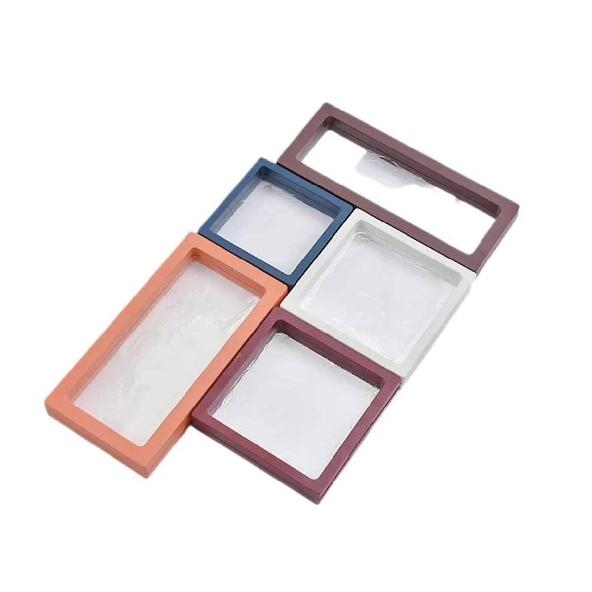 Simple Style Square Plastic Jewelry Boxes