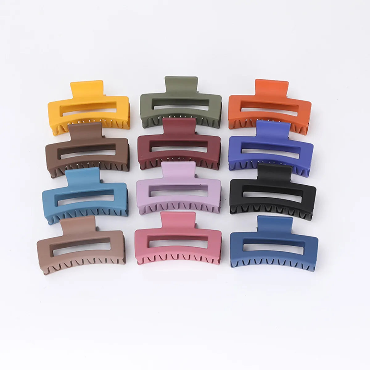 Simple Style Square Plastic Stoving Varnish Hair Claws