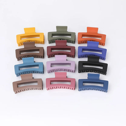 Simple Style Square Plastic Stoving Varnish Hair Claws