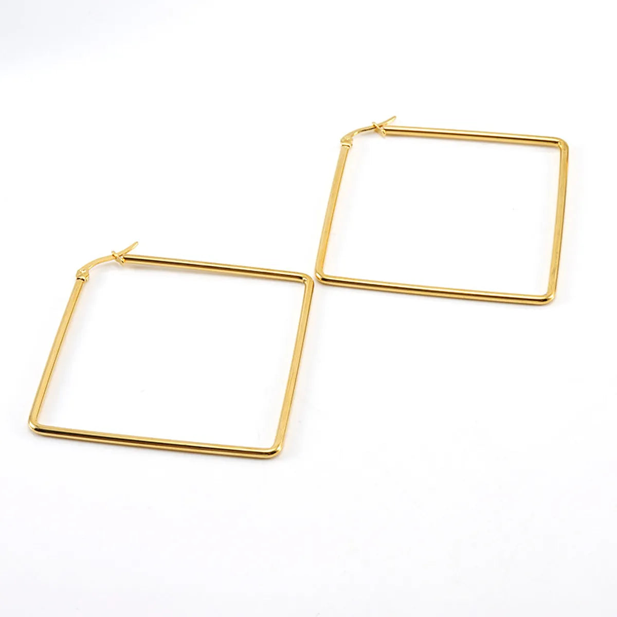 Simple Style Square Stainless Steel Earrings Plating Stainless Steel Earrings