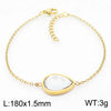 Simple Style Square Stainless Steel 18K Gold Plated Bracelets In Bulk