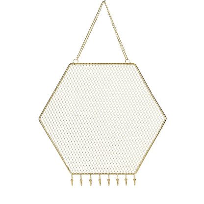 Simple Style Square Star Moon Metal Hollow Out Jewelry Rack