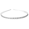 Girl'S Simple Style Square Waves Metal Inlay Rhinestones Pearl Hair Band