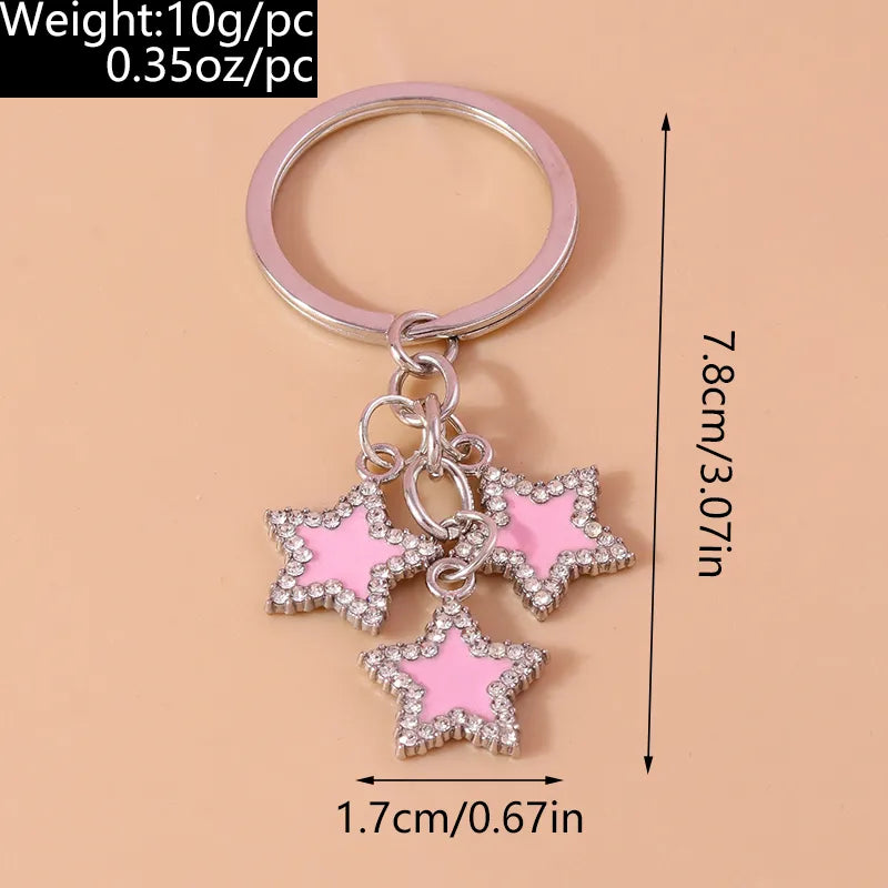 Simple Style Star Alloy Bag Pendant Keychain