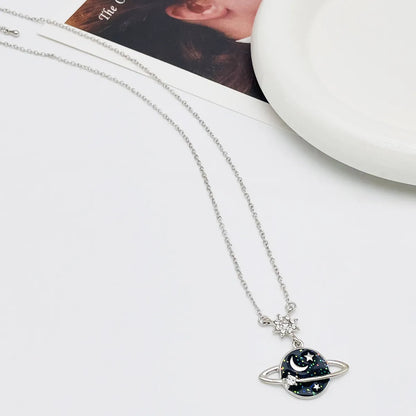 Simple Style Star Alloy Enamel Women's Pendant Necklace