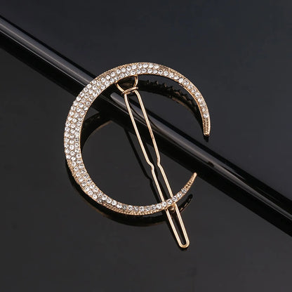 Simple Style Star Alloy Inlay Rhinestones Hair Clip